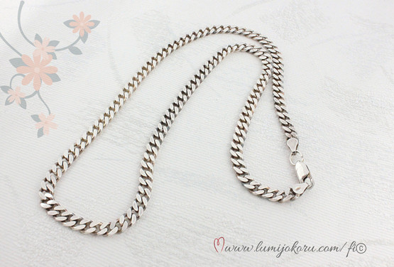 Panssariketju hopeaa 45cm