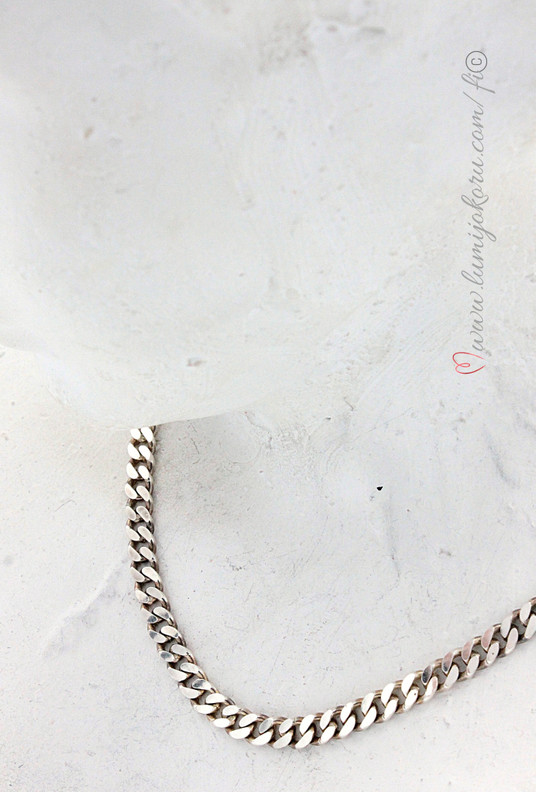 Panssariketju hopeaa 45cm