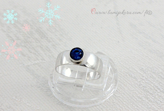 Sinikivinen hopeasormus 16,5mm