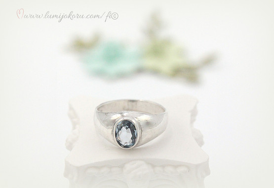 Sinikivinen hopeasormus 16,5mm