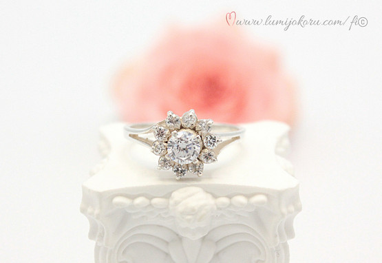 Diana Sormus 18mm hopeaa