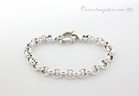 Hopeinen paksu papuketju