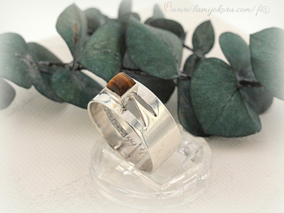 Sormus 18,25mm hopeaa