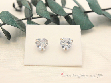Zirkonia tappikorvakorut hopeaa
