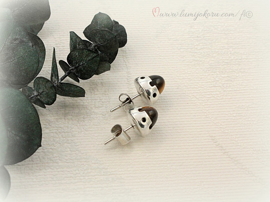 Hopeiset tappikorvakorut