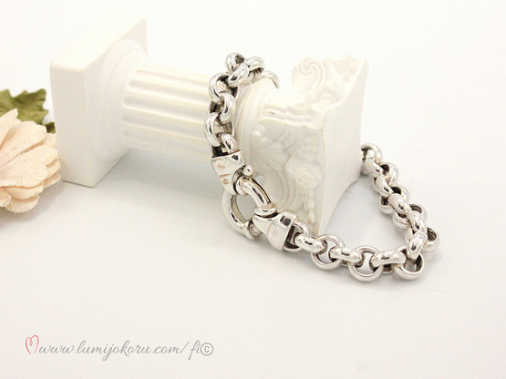 Paksu papuketju hopeaa