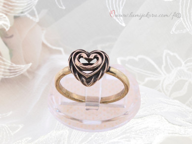 Kalevala Koru Talon Sydän sormus 17,5mm pronssi