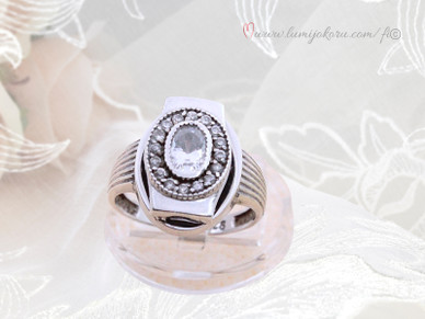 Sormus 18,5mm hopeaa