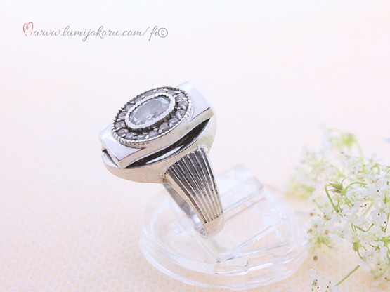 Sormus 18,5mm hopeaa
