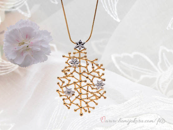 Tapio Wirkkala Tähtitaivas kaulakoru kullattu hopea