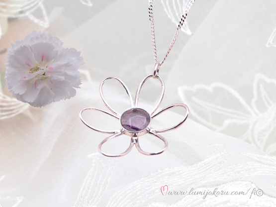 Taigakorun Taigankukka riipus ametistilla