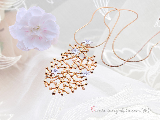 Tapio Wirkkala Tähtitaivas kaulakoru kullattu hopea