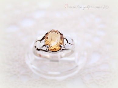 Sormus 15,5mm hopeaa