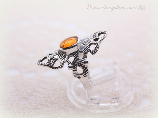 Sormus 17,5mm hopeaa