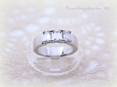 Sormus 16,5mm hopeaa