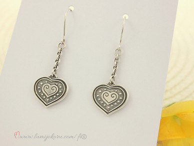 Euran sydän korvakorut hopeaa