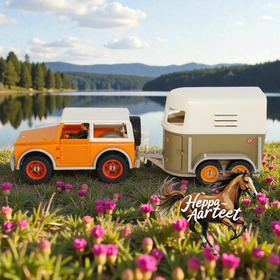 Schleich Auto, hevostraileri ja kuljettaja - Second Hand