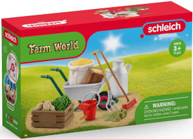 Schleich Farm World 42610 Kottikärryt ja hoitotarvikkeet