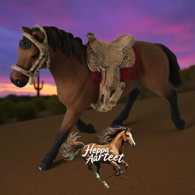 Schleich Quarter hevonen ja varusteet - Second Hand