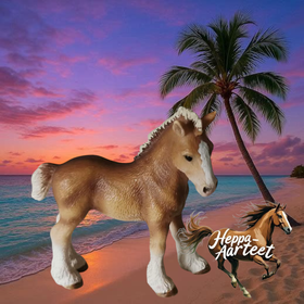 Schleich Clydesdale hevosen varsa, second hand