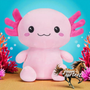 Suloinen Kawaii Axolottl-pehmo 24 cm