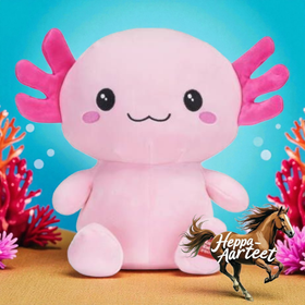 Suloinen Kawaii Axolottl-pehmo 24 cm