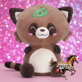 Suloinen Kawaii pesukarhu-pehmo 24 cm