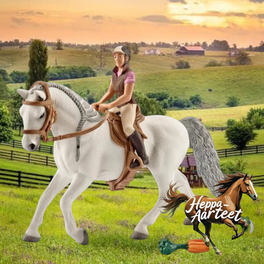 Schleich 41433 Lipizzan hevonen Pompula ja ratsastaja Milla setti Second Hand 