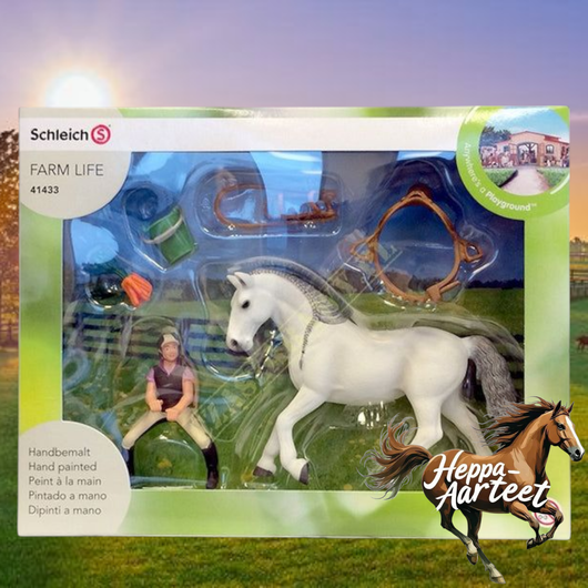 Schleich 41433 Lipizzan hevonen Pompula ja ratsastaja Milla setti Second Hand 