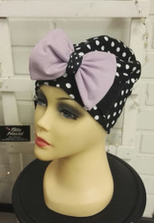 Musta-valko polkadot rusettipipo 