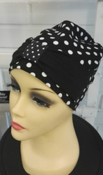 Musta-valko polkadot rusettipipo 