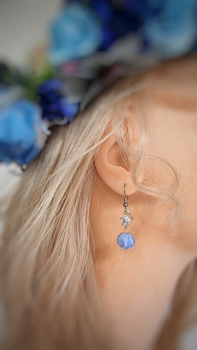 Sinitähtönen-korvakorut