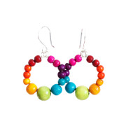 Mini Puu Rengas -korvakorut, sateenkaari