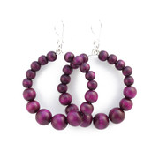 Puu Rengas -korvakorut, ERIKOISERÄ, tumma luumu