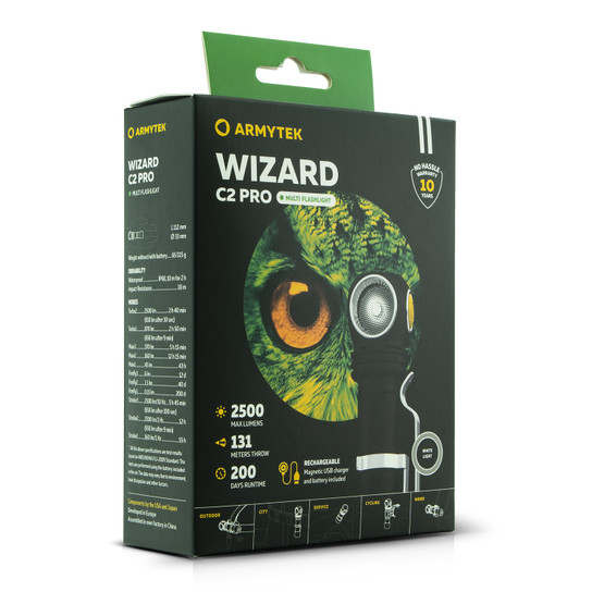 Armytek Wizard C2 Pro Magnet Usb Xhp50.2 ( Valkoinen Valo )