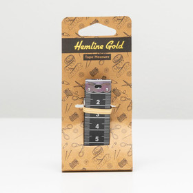 Hemline Gold musta mittanauha 150cm