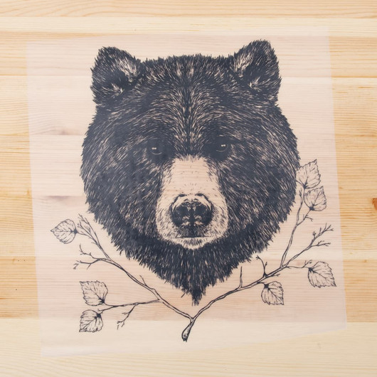 Karhu, silityskuva 21x22cm
