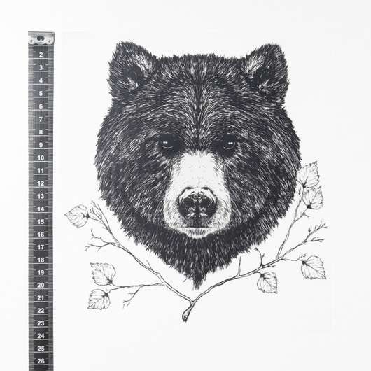Karhu, silityskuva 21x22cm