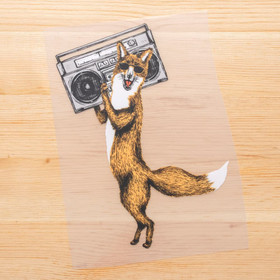 Old fox, silityskuva 13x16cm