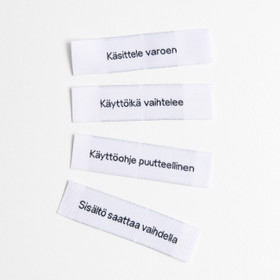 Käyttöohjeet, ompelumerkki setti