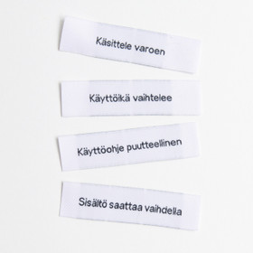 Käyttöohjeet, ompelumerkki setti