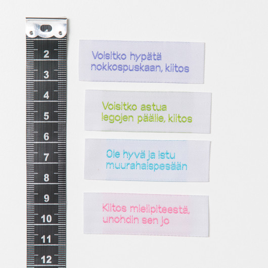Ystävälliset terveiset, ompelumerkki setti