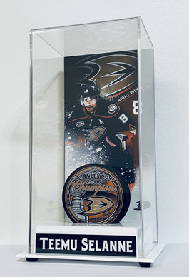 Teemu Selänne Stanley Cup -kiekko + teline