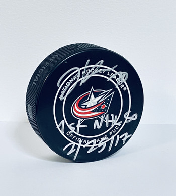 Joonas Korpisalo 1. NHL 0-peli -kiekko