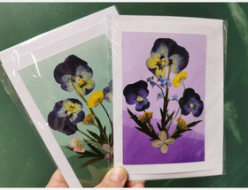 Card  Pansies
