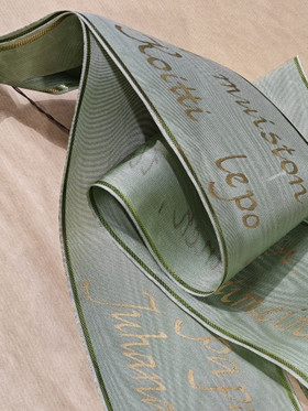 Funeral ribbons, texted