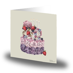 Kortti iso Flowercake 15x15cm 