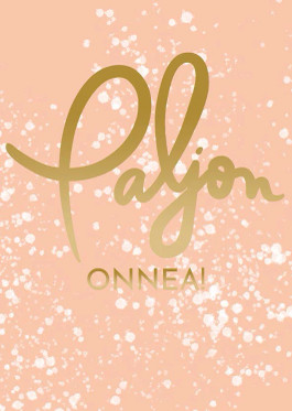 Kortti Onnea vaaleanpunainen