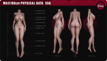 Qiandao 160 cm Silikoninen Seksinukke