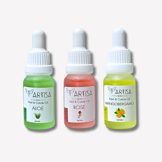 Kynsi- ja kynsinauhaöljy - Mango & Bergamotti, Rose, Aloe - 3×15ml